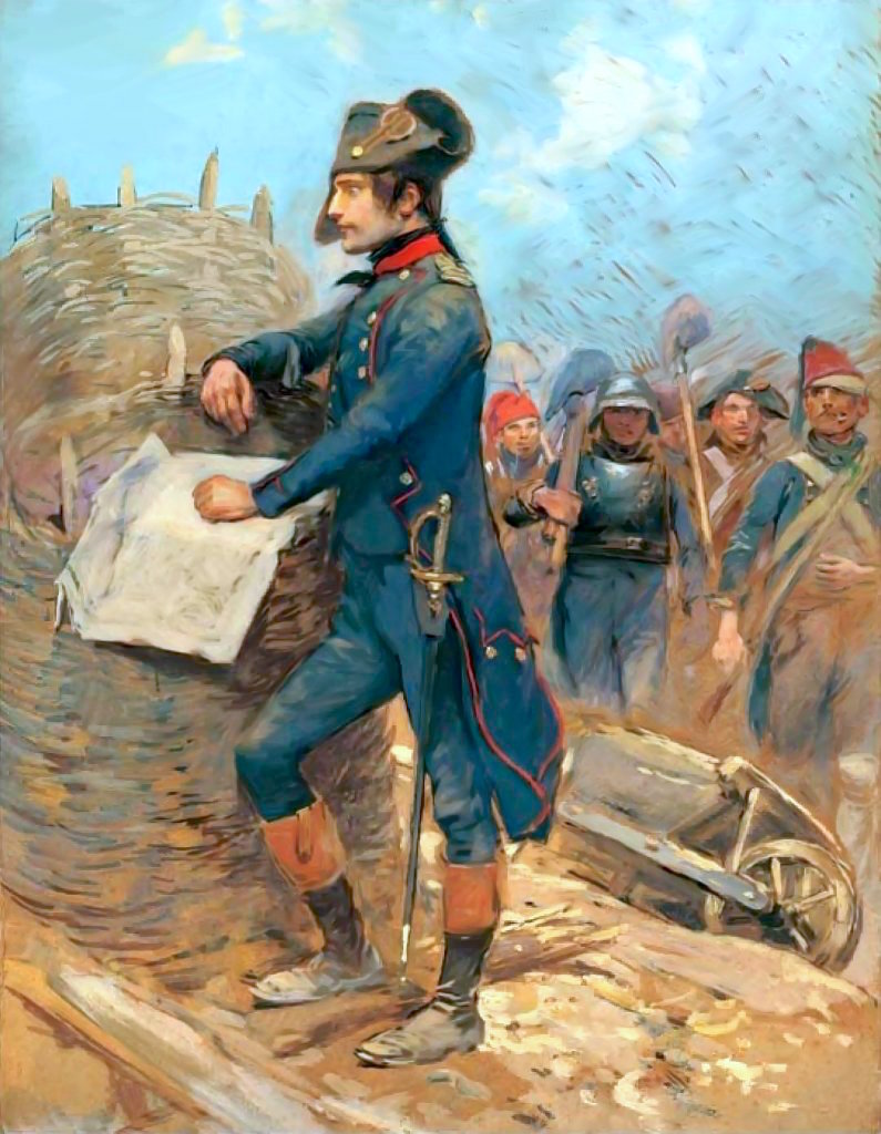 Leads artillery at Toulon