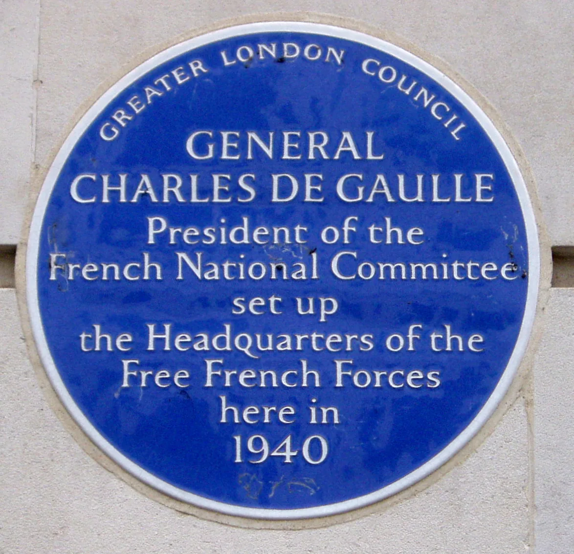 Free French headquarters at Carlton Gardens