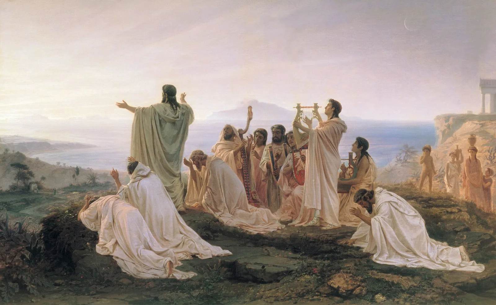 Departure from Croton amid anti-Pythagorean violence