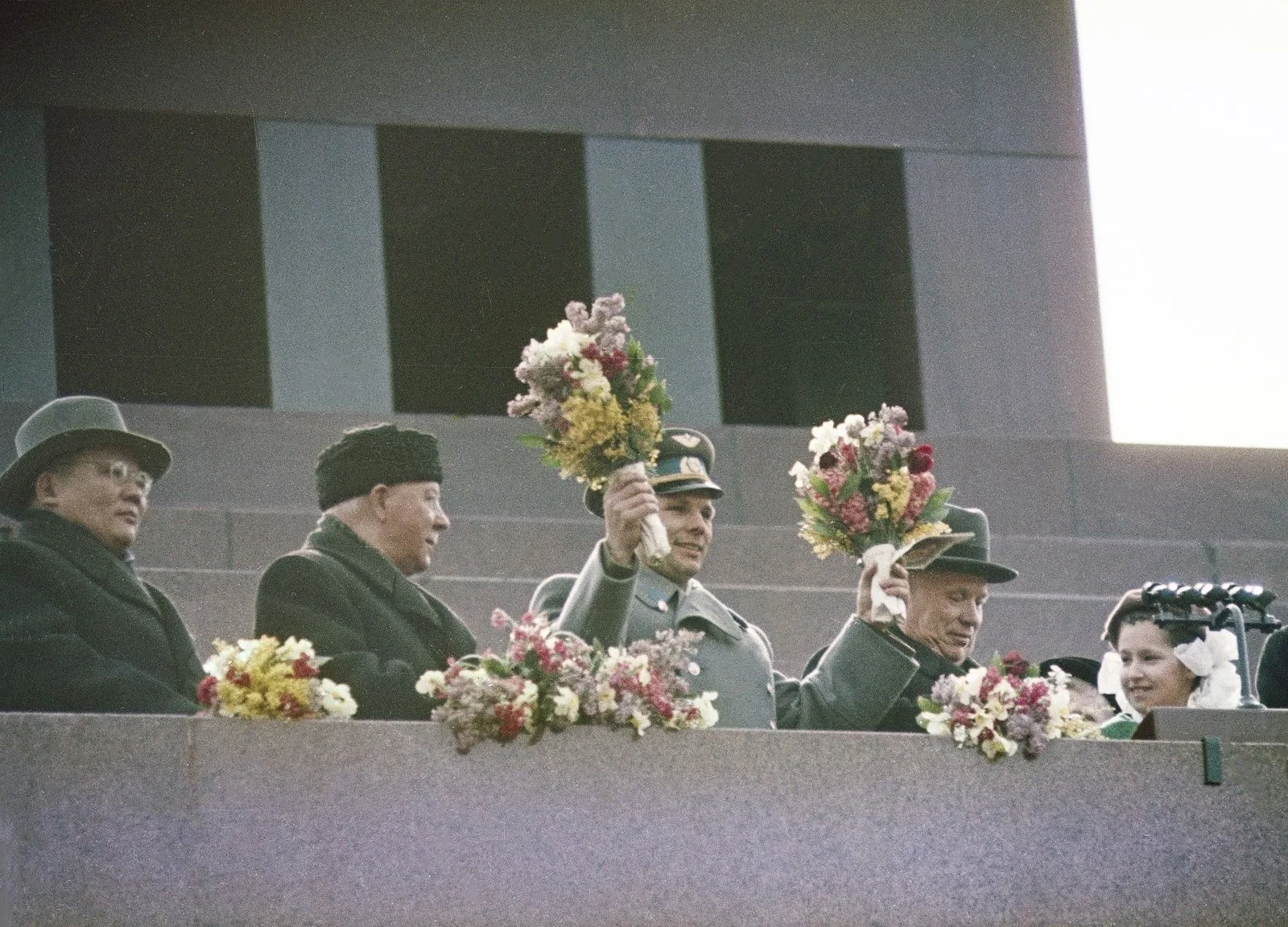 Hero's parade and speech