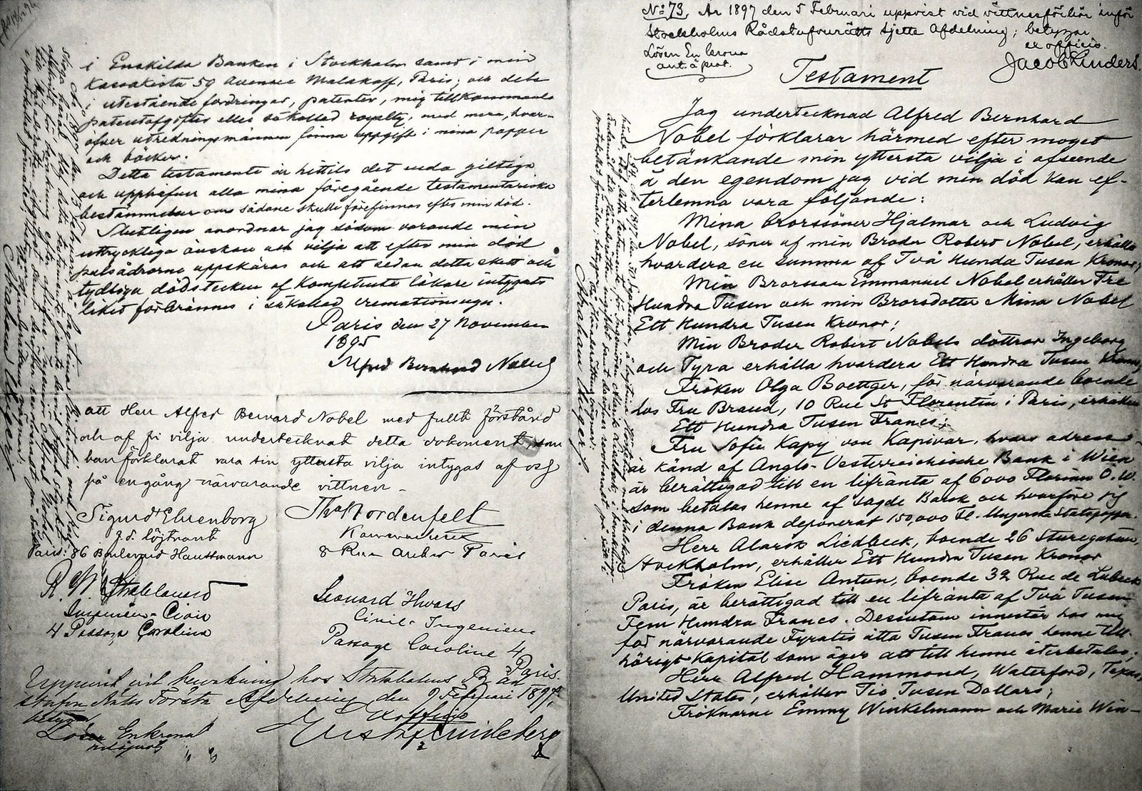 Signing of the final will