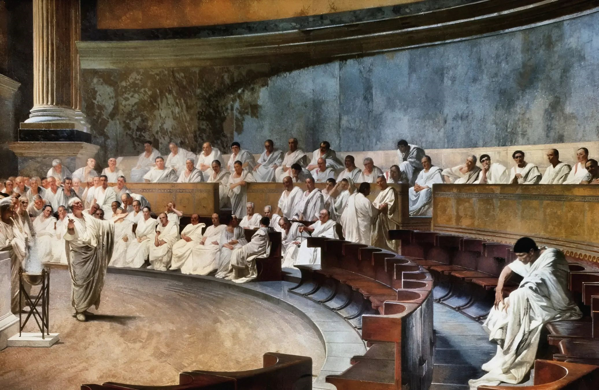 Accompanies Lentulus to the Tullianum