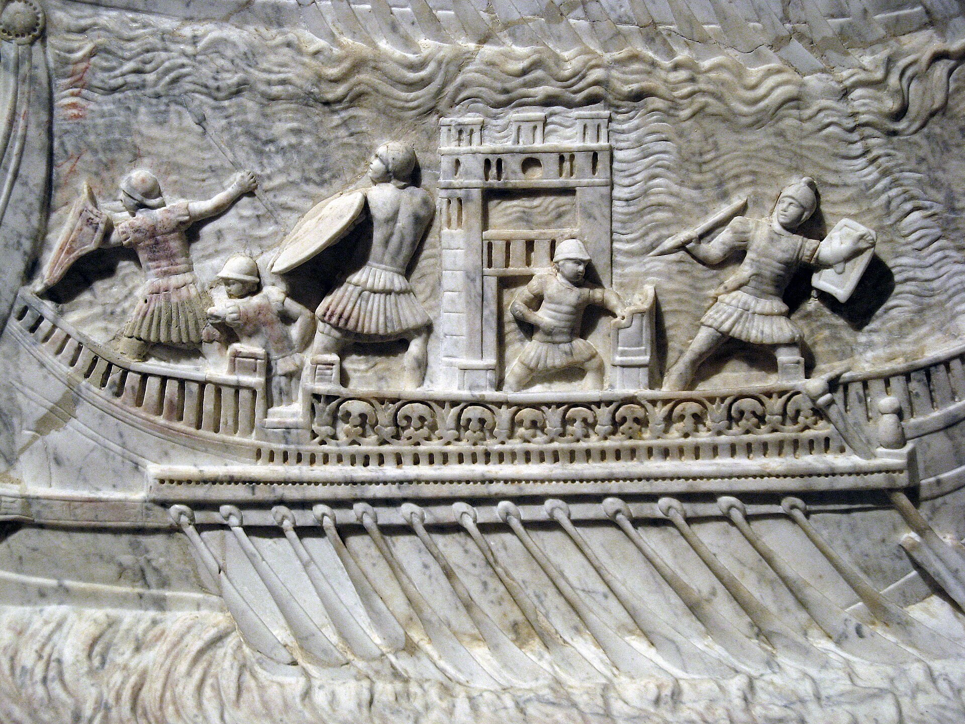 Wins the Battle of Actium