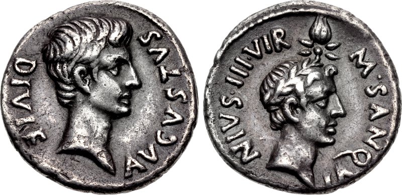 Returns to Rome as Caesar’s heir
