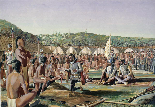 Return to Hochelaga on third voyage