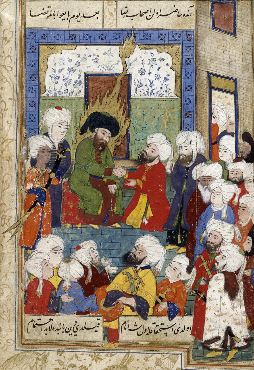 Took the caliphal oath in Medina