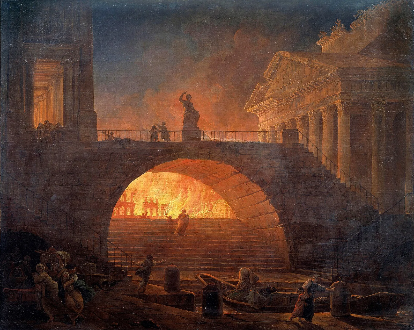 Return to fire-stricken Rome