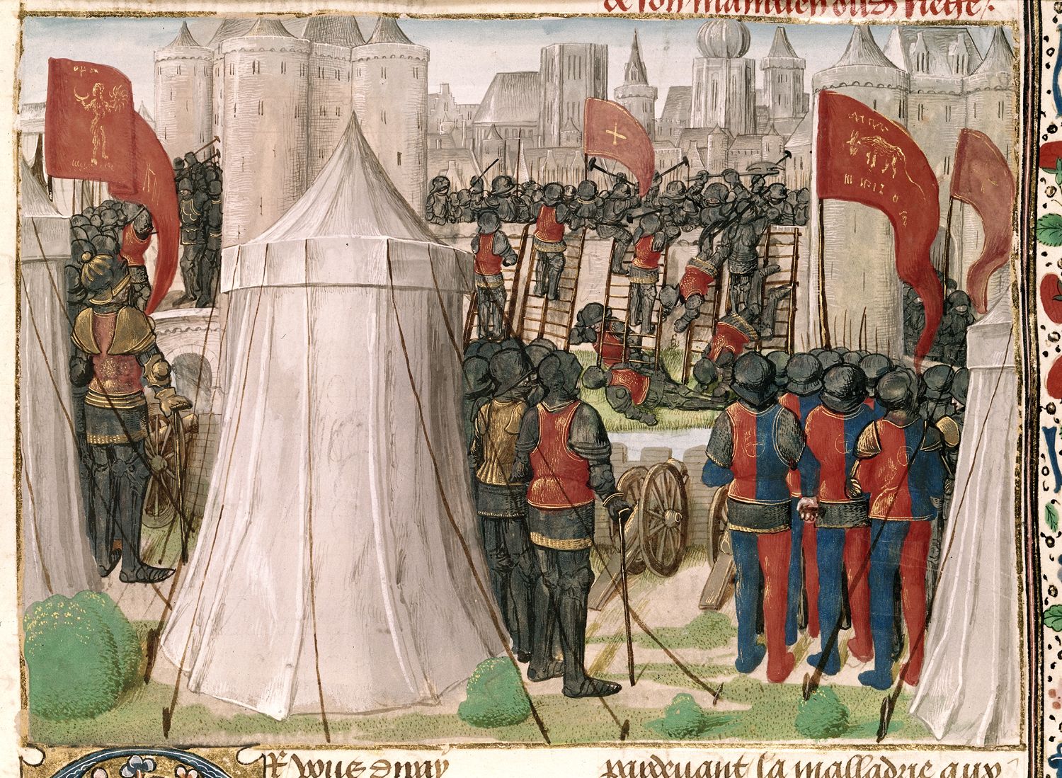 Arrives outside Jerusalem