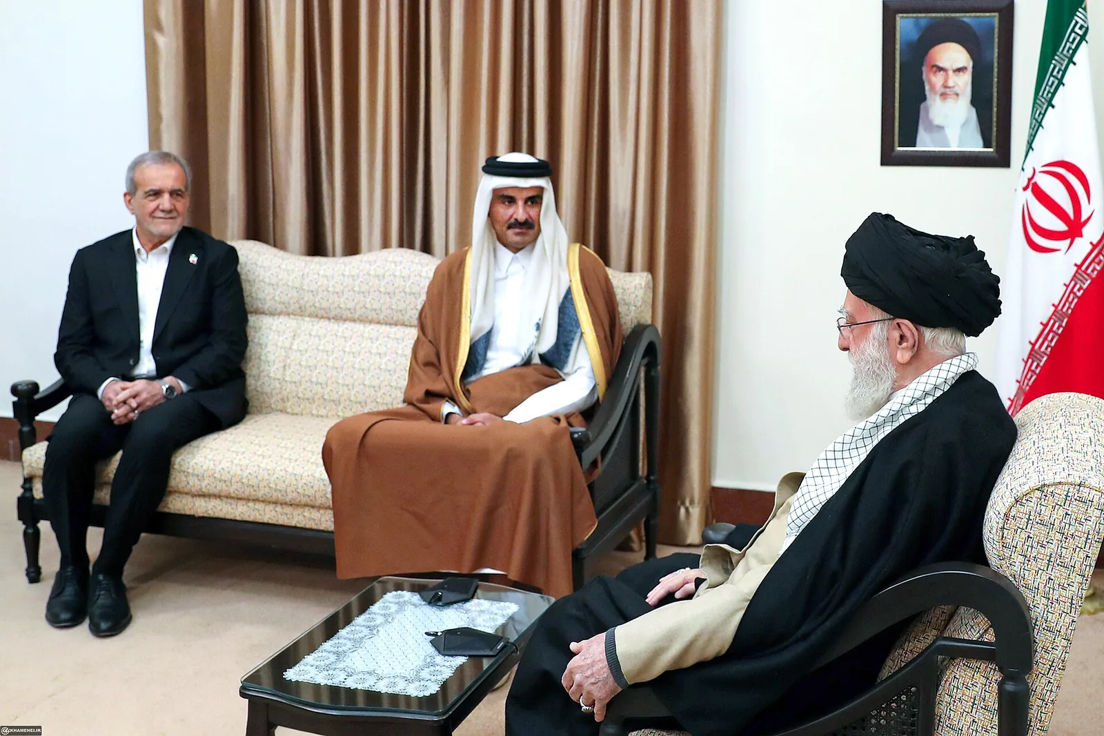 Meeting with Qatar's Emir