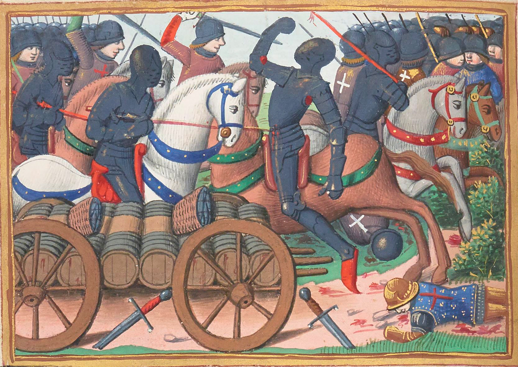 Enters Reims with the royal army