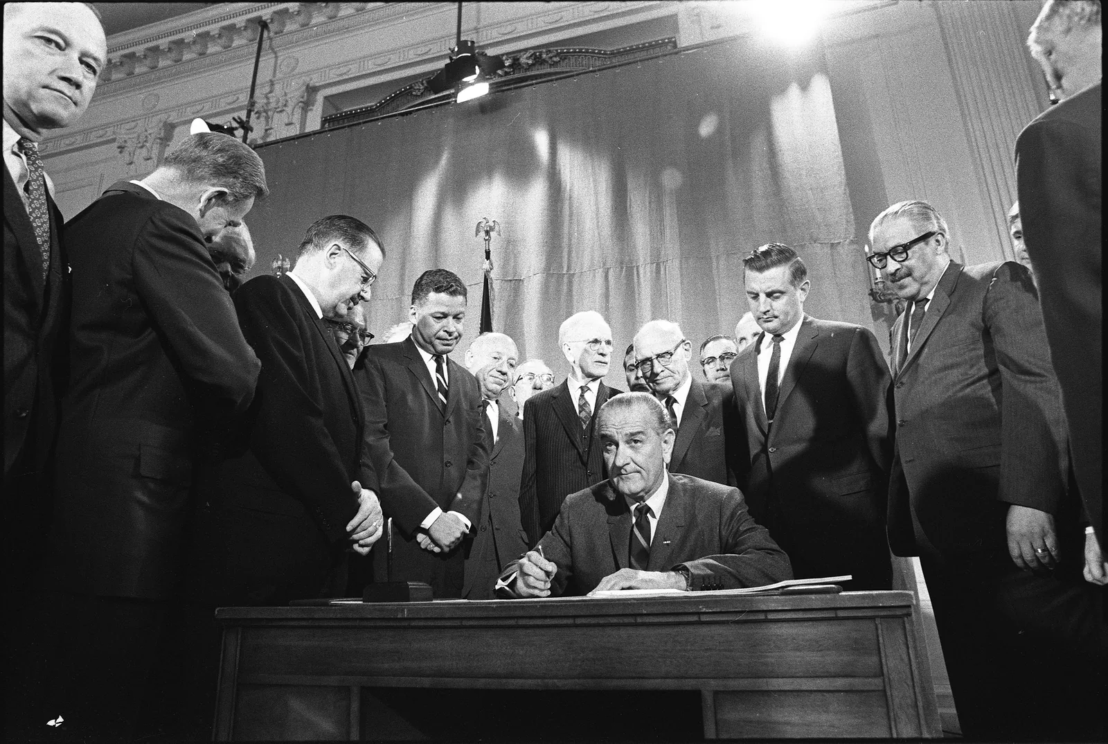 Civil Rights Act of 1968 signing