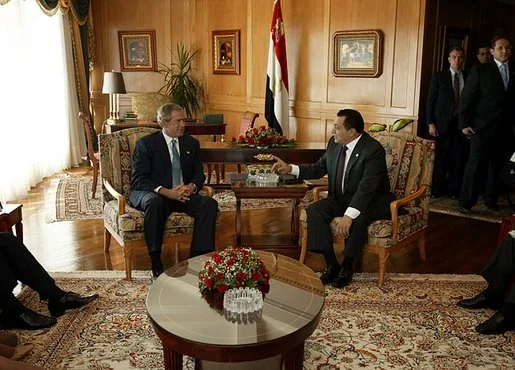 Meeting George W. Bush in Sharm El-Sheikh
