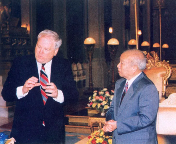 Meeting U.S. Ambassador Quinn at the Royal Palace