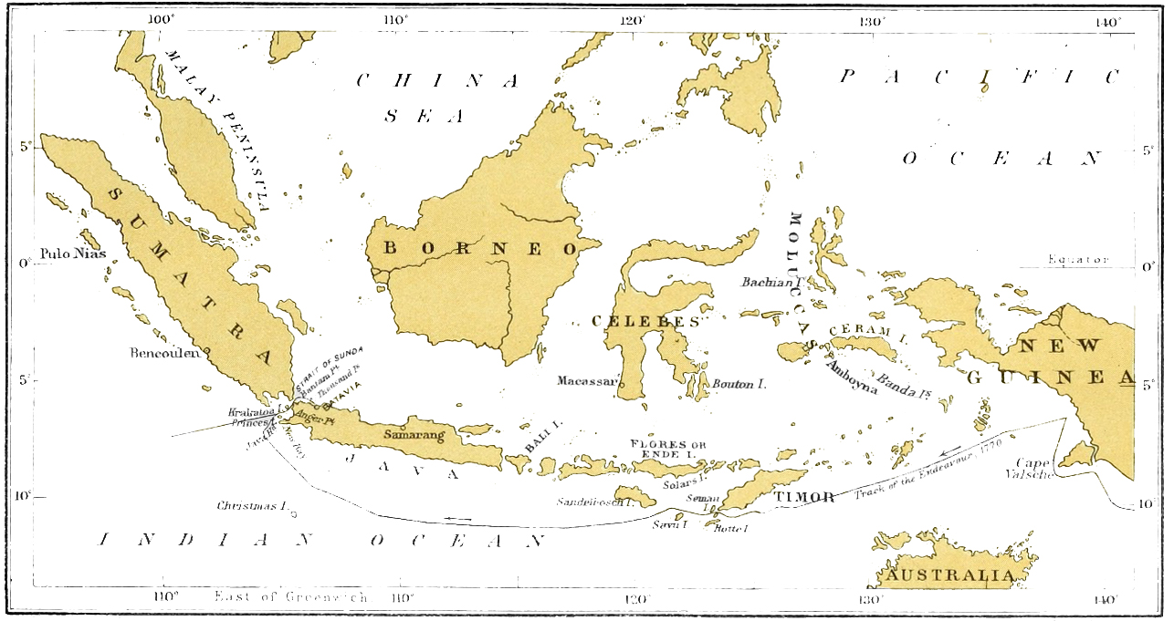 Arrives at Batavia