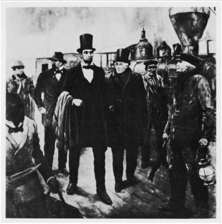 Arrived in Washington as president-elect