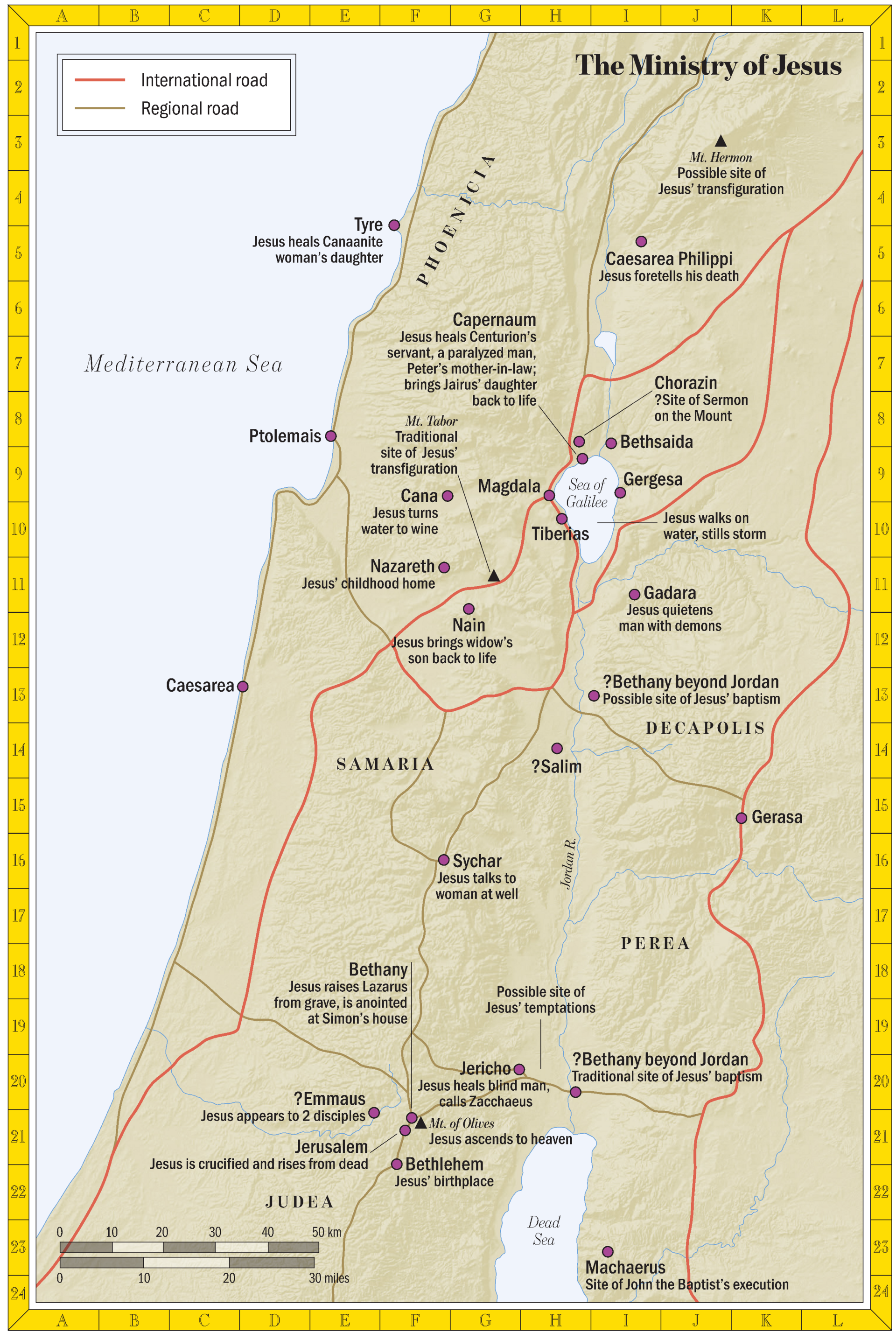 Traveled through Perea toward Jerusalem