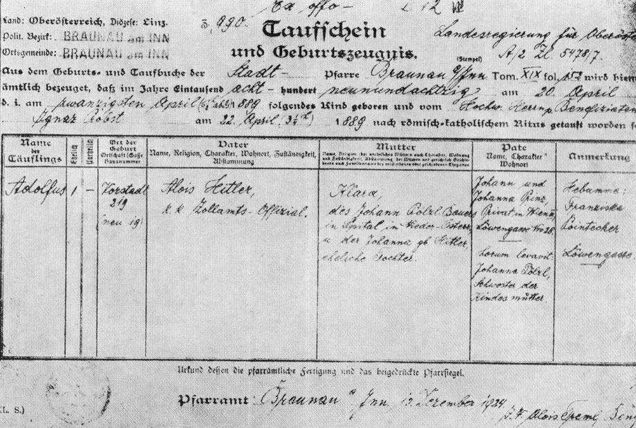 Born in Braunau am Inn