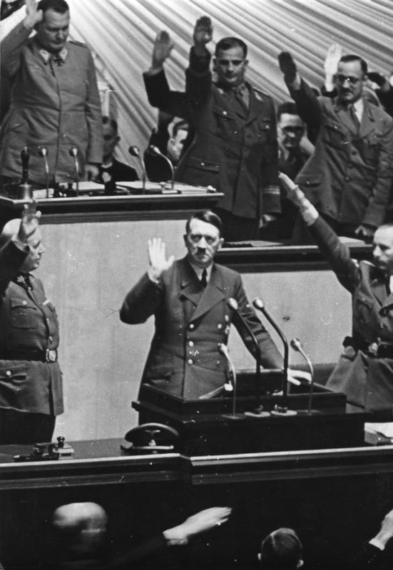 Addresses Reichstag after declaring war on US