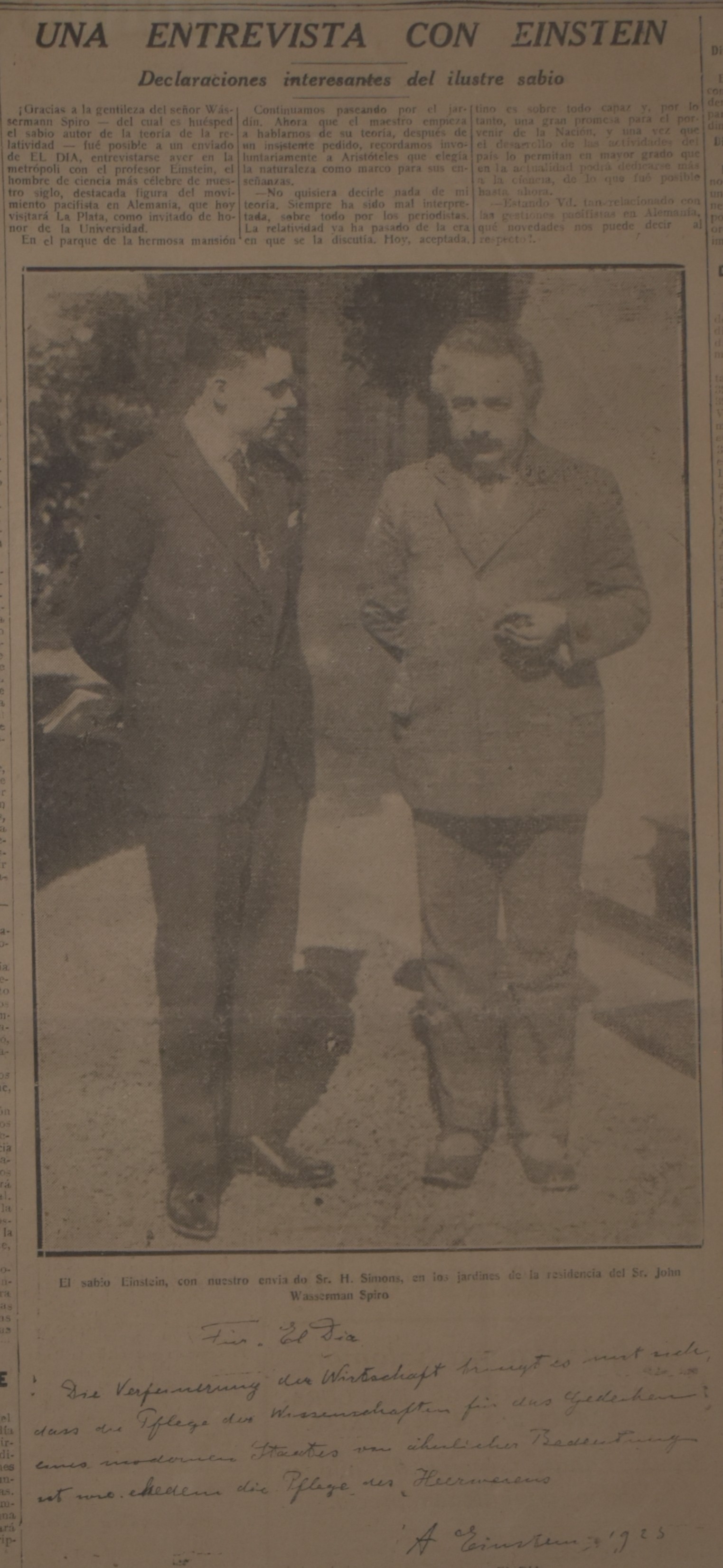 Visits La Plata university