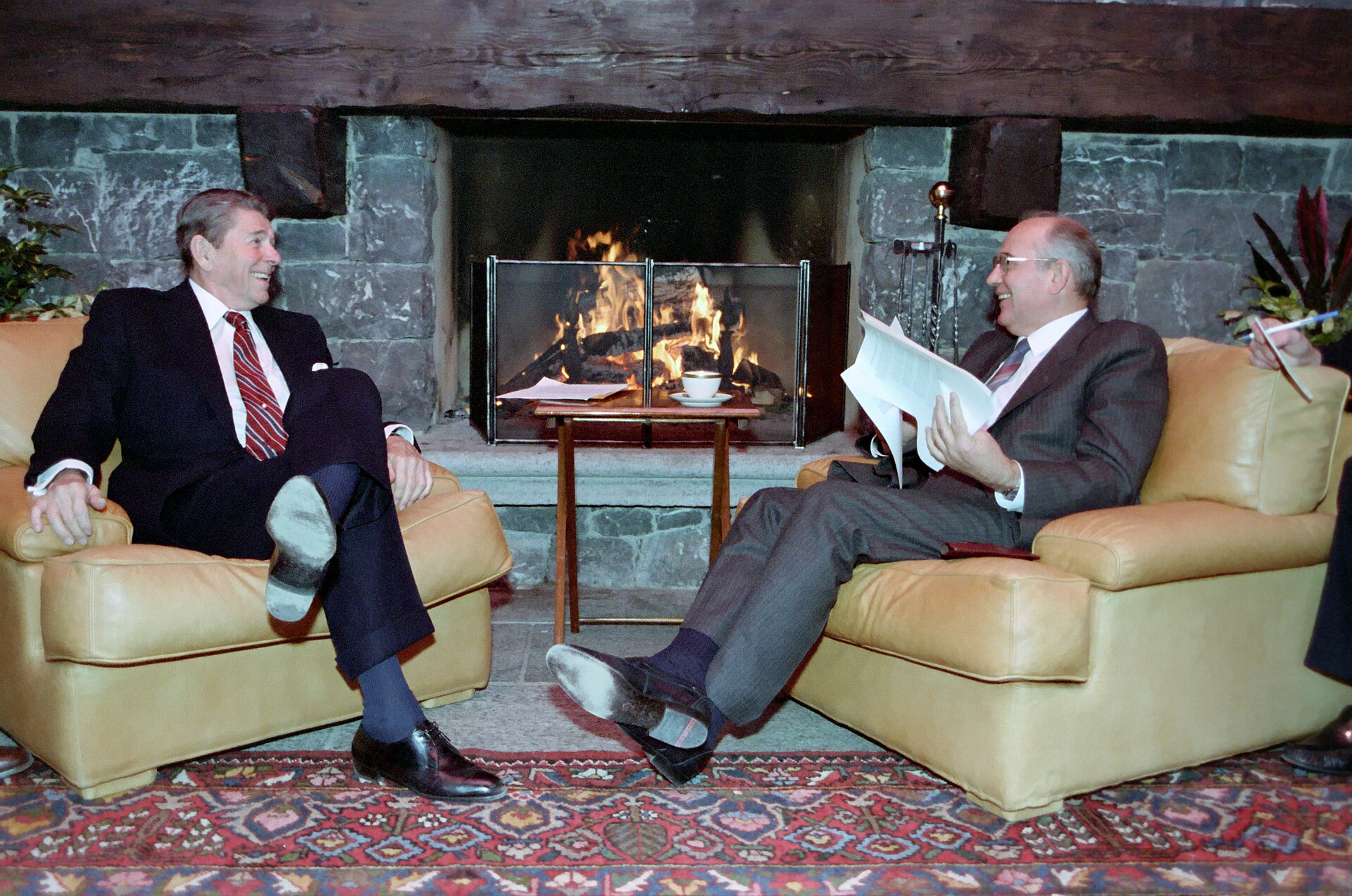 Meets Gorbachev in Geneva