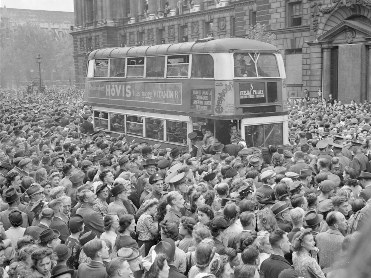 Celebrated VE Day in London