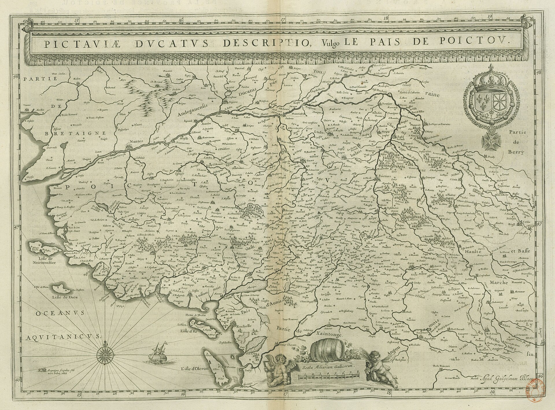Visits Poitou to sell inherited property