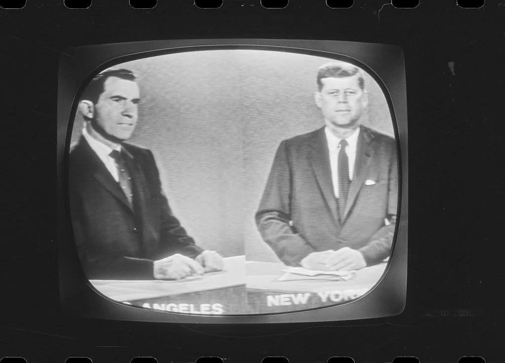 Joined the split-screen third debate